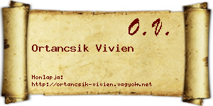 Ortancsik Vivien névjegykártya