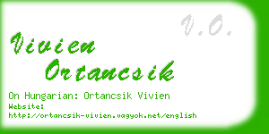 vivien ortancsik business card